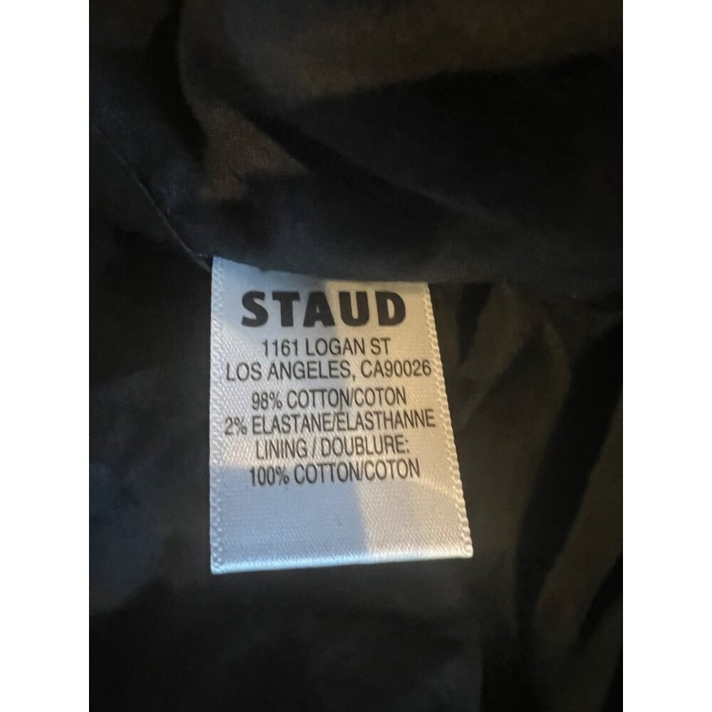 STAUD Cassidy black ruched long sleeves Dress size L - Picture 8 of 8